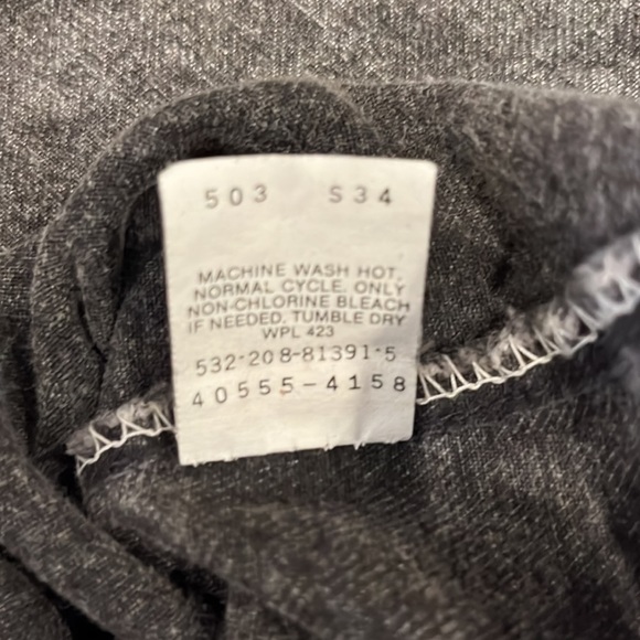 Vintage 80’s Levi’s Silver Tab Black Acid Wash 550 Jeans 38x27 Distressed Patina - Picture 6 of 16